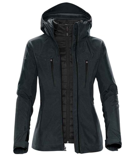Stormtech Ladies Matrix System 3-in-1 Jacket Charcoal Twill/Black L