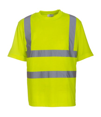 Yoko Hi-Vis Short Sleeve T-Shirt Yellow 3XL