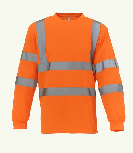 Yoko Hi-Vis Long Sleeve T-Shirt Orange 3XL