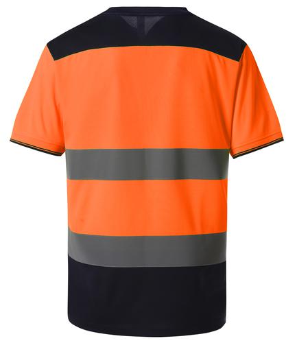 Yoko Hi-Vis Two Tone T-Shirt Orange/Navy L Polo Shirts and T-Shirts YK013 OR/NV L