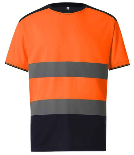 Yoko Hi-Vis Two Tone T-Shirt Orange/Navy 4XL