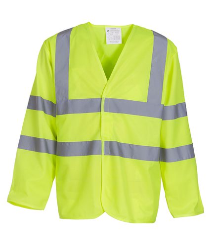 Yoko Hi-Vis Long Sleeve Jacket Yellow 3XL