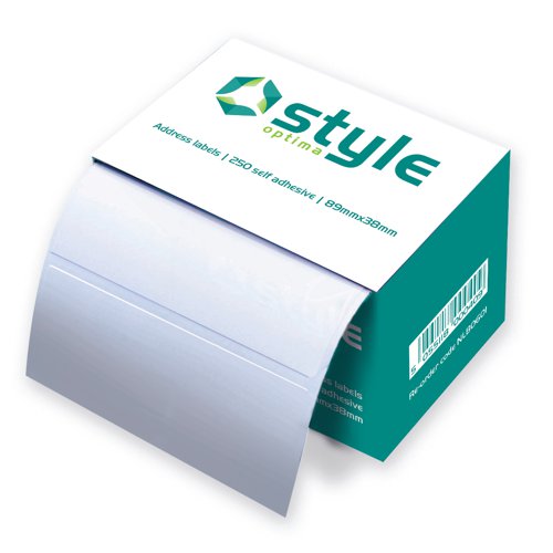 Style Address Labels 89x38mm White (Pack 250)