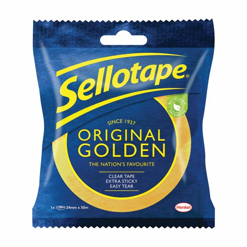 Sellotape Original Golden 24mm x50m Flow Wrap 1629146