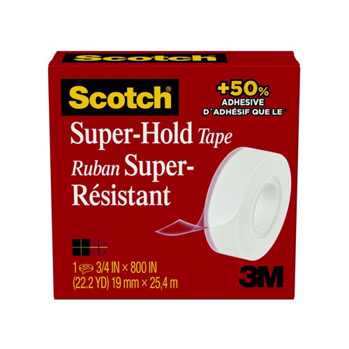 3M Scotch Super Hold Tape 19mm x 25m Clear 7-1925R1