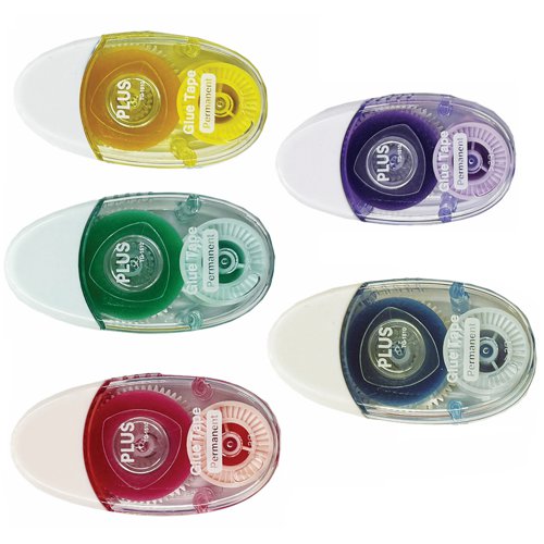 PLUS Glue Tape LE Candy Jar 12m x 6mm Assorted Pastel (Pack 30) 54688