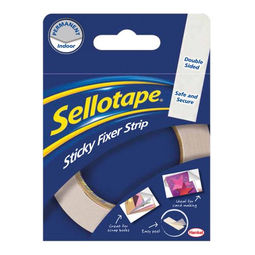 Sellotape Sticky Fixer Strip 25mm x3m 1445400