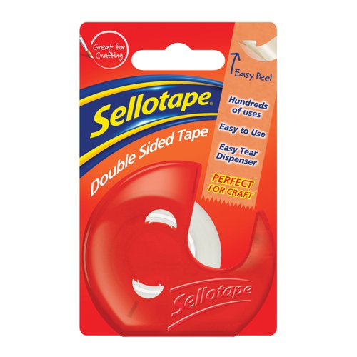 Sellotape Double Sided Tape & Dispenser 15mm x5m 1766008
