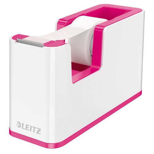 Leitz WOW Dual Colour Tape Dispenser & Tape White/Pink 53641023