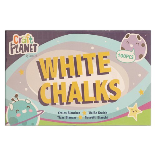 Craft Planet Chalks White (Pack 100) CPT 714007