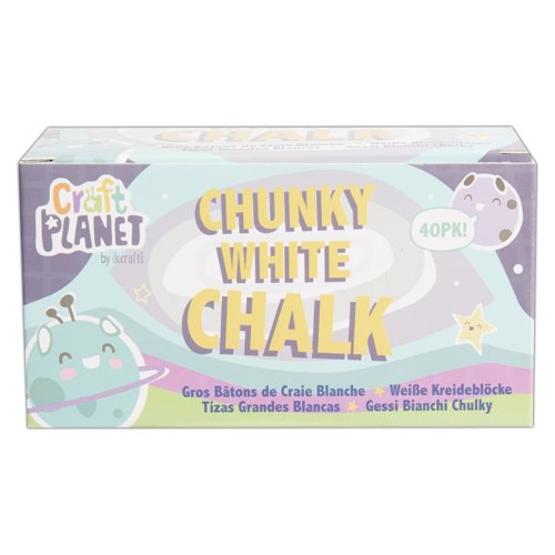 Craft Planet Chunky Chalk White (Pack 40) CPT 714601