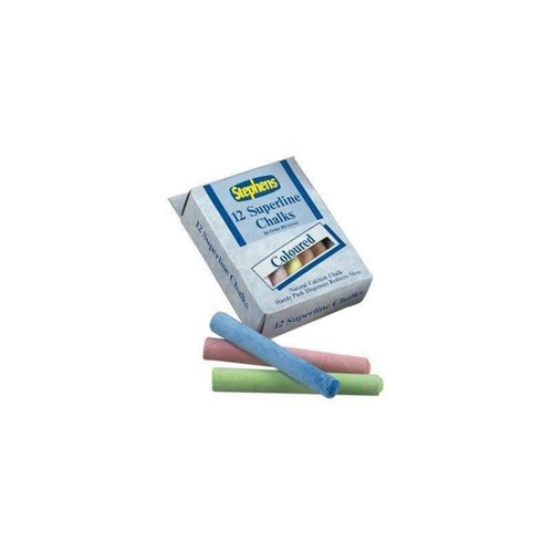 Chalk Sticks Assorted Colours (Pack 12)