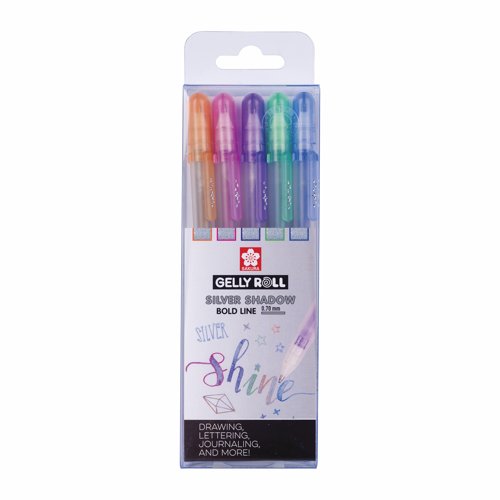 Sakura Gelly Roll Silver Shadow (Pack 5) POXPGBSHA5B