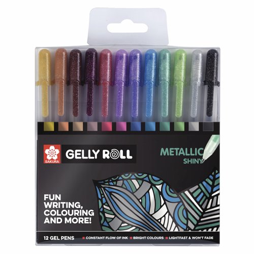 Sakura Gelly Roll Metallic Assorted (Pack 12) POXPGBMET12
