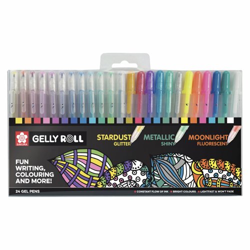 Sakura Gelly Roll Mixed Set (Pack 24) POXPGBMIX24