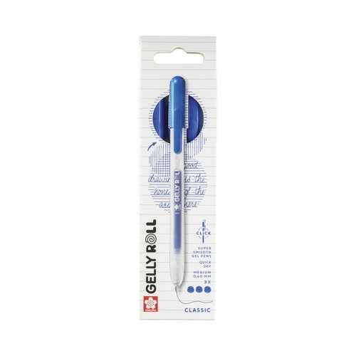 Sakura Gelly Roll Retractable Classic Blue (Pack 3) PXGBRACL3A
