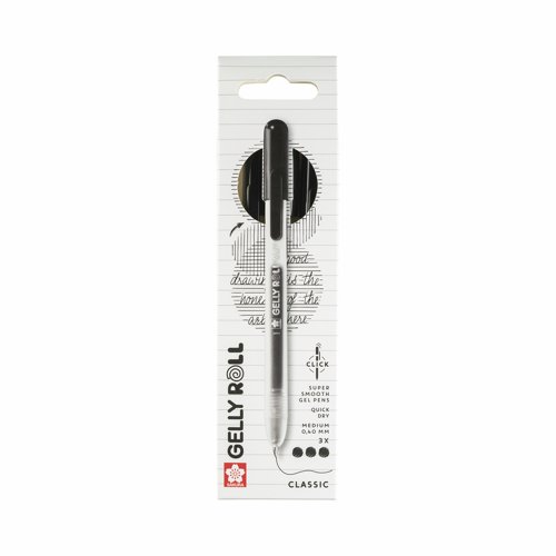 Sakura Gelly Roll Retractable Classic Black (Pack 3) PXGBRACL3B