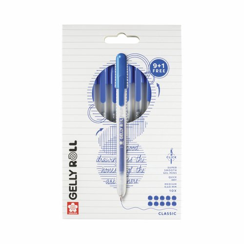 Sakura Gelly Roll Retractable Classic Blue (Pack 10) PXGBRACL10A