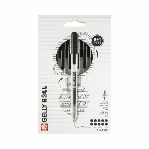 Sakura Gelly Roll Retractable Classic Black (Pack 10) PXGBRACL10B