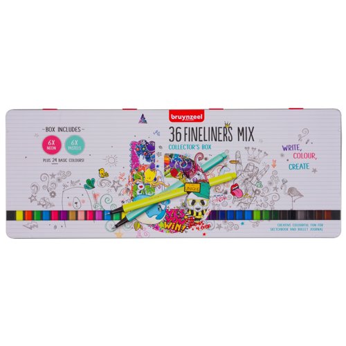 Bruynzeel Fineliner Set Assorted Colours (Pack 36) 60241036
