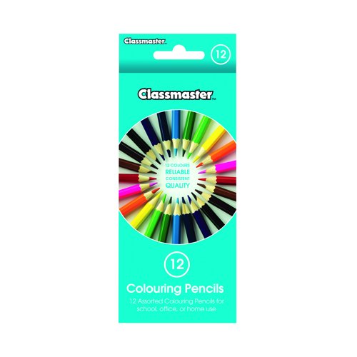 Classmaster Colouring Pencils Assorted Colours (Pack 12) CPW12