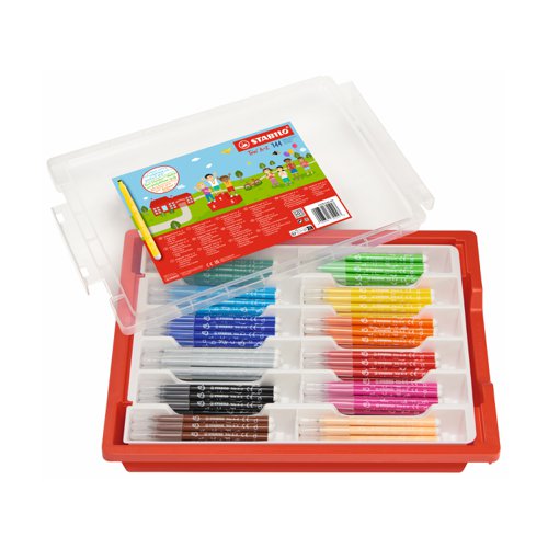 STABILO Trio A-Z Fibre Tip Pen Classpack (Tray 144) UKL/F378/144-04