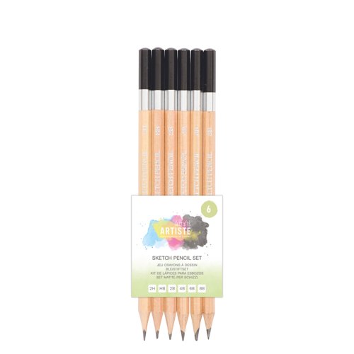 Docrafts Artiste Sketching Pencils (Pack 6) DOA 856105