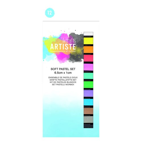 Docrafts Artiste Soft Pastel Set 65x10mm Assorted Colours (Pack 12) DOA 551010