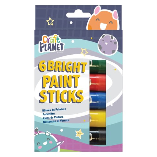Craft Planet Paint Sticks Bright (Pack 6) CPT 763015