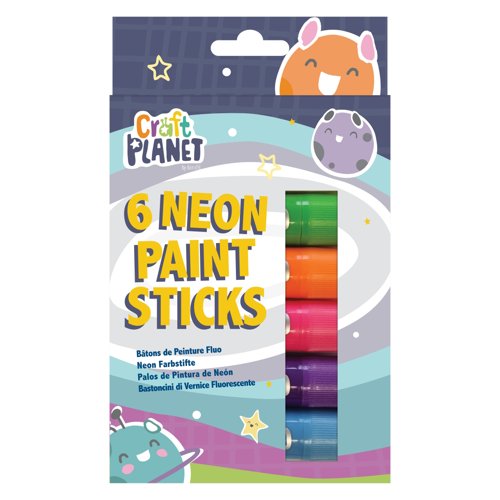 Craft Planet Paint Sticks Neon (Pack 6) CPT 763016