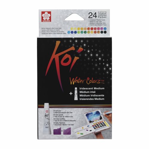 Sakura Koi Water Colors Pocket Field Pocket Field Sketch Box 24 Colours & Iridescent XNCW24N5L700