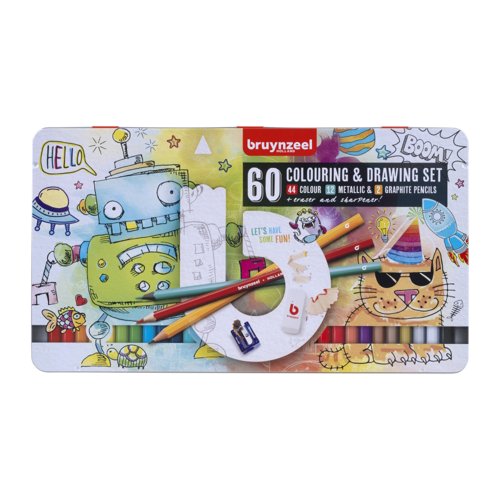 Bruynzeel Drawing & Colouring Set Young Artists (60 Pieces) 60312906