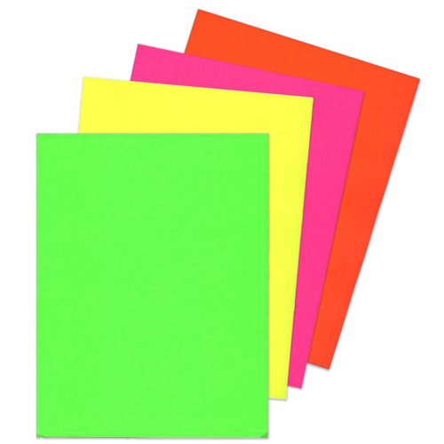 Fluorescent Card A4 (Pack 6)