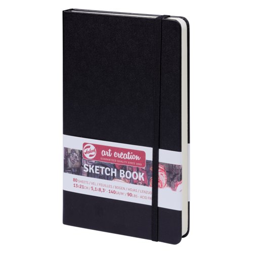 Talens Art Creation Sketchbook 130x210mm 140gsm 80 Sheets Black 9314002M