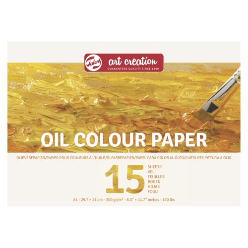 Talens Art Creation Oil Colour Paper Pad 297x210mm A4 300gsm 15 Sheets 9315002M