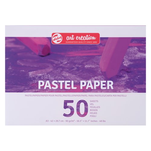 Talens Art Creation Pastel Paper Pad 420x297mm A3 90gsm 50 Sheets 9319001M