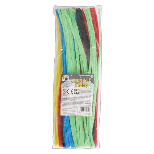 Craft Planet Pipe Cleaners 6x300mm Assorted (Pack 100) CPT 662018