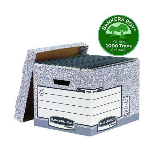 Bankers Box System Storage Box Standard 333x390x285mm Grey 00810-FF