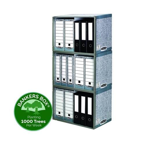 Bankers Box System Stax File Store 540x297x390mm Grey 01850-70