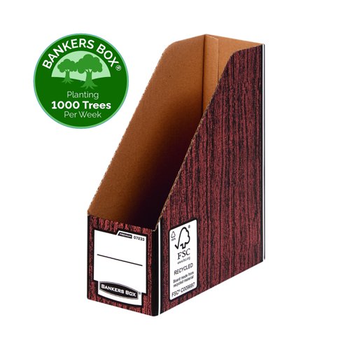 Fellowes Bankers Box Premium Magazine File A4 Woodgrain (5) 0723303