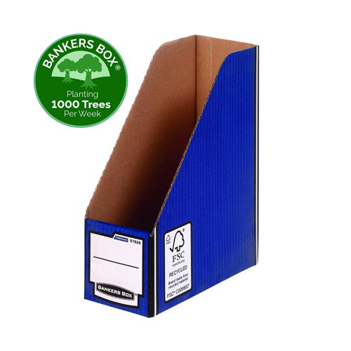 Fellowes Bankers Box Premium Magazine File A4 Blue/White (5) 0722907
