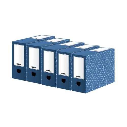 Fellowes Bankers Box Decor Transfer File 100mm Urban Midnight Blue (5) 4483801