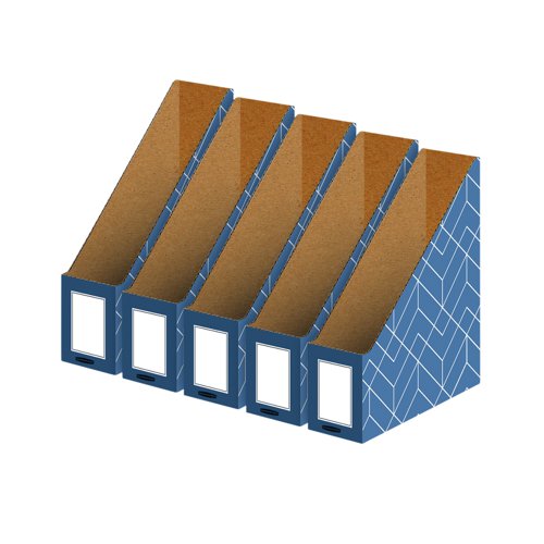 Fellowes Bankers Box Decor Magazine File Urban Midnight Blue (5) 4484001
