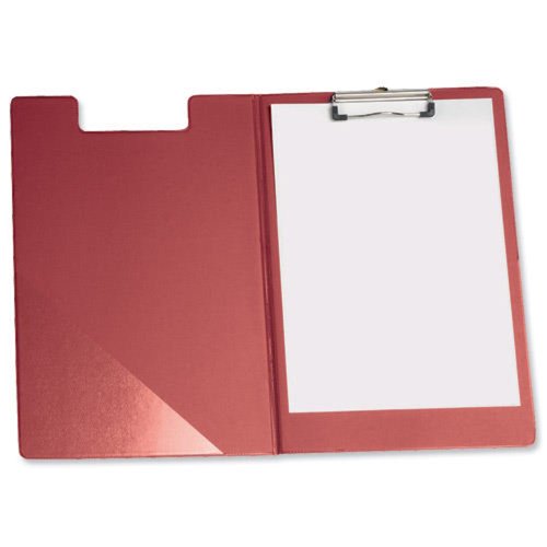 PVC Foldover Clipboard Red