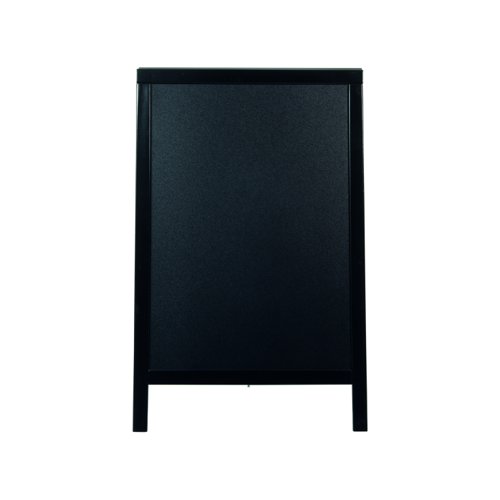Securit Woody Pavement Chalkboard Lacquered Black Pinewood Frame 545x850mm SBD-BL-85