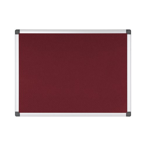 Bi-Office Maya Noticeboard Aluminium Frame 600x450mm Burgundy FA0233170