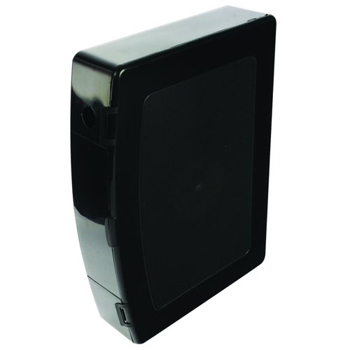 Plastic Box File Foolscap Black