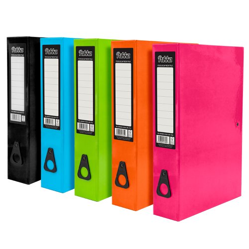 Pukka Brights Box File Foolscap Assorted Colours (Pack 10) BR-9450