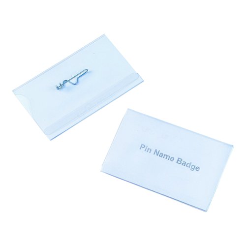 Value Name Badge & Pin 90x54mm (50)