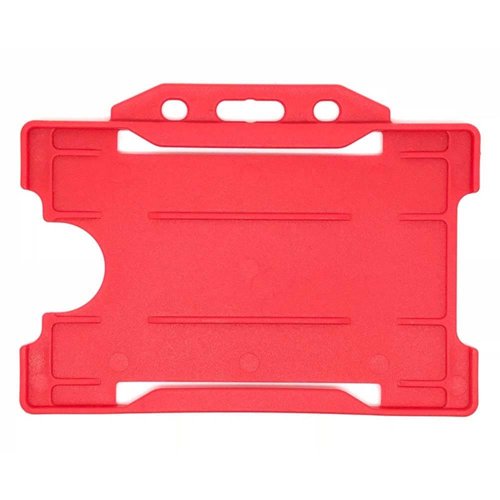 Rigid Plastic ID Card Holder Red 5017-RED